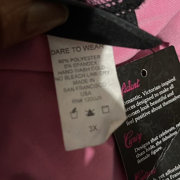 NWT Dare To Wear Victorian Gothic Boho Women's Plus Size Corset Top 3X - Picture 4 of 12